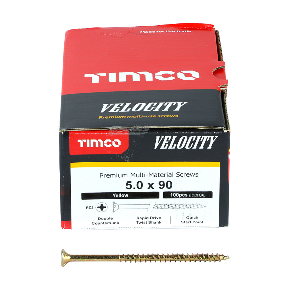 Timco Velocity Premium Multi Use Countersunk Gold Woodscrews X