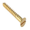 Wood Screw - Countersunk Head - Solid Brass - Box - 10 x 1" - 10 x 1" Thumbnail