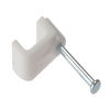 Cable Clips - Flat - White - Box - 1.0mm Thumbnail