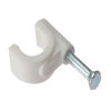 Cable Clips - Round - White - Box - 4-5mm Thumbnail