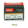 TIMCO Solid Brass Countersunk Woodscrews - 4 x 5/8 Thumbnail