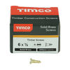 TIMCO Solid Brass Countersunk Woodscrews - 6 x 1/2 Thumbnail