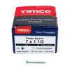 TIMCO Twin-Threaded Countersunk Silver Woodscrews - 7 x 1 1/2 Thumbnail