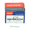 TIMCO Twin-Threaded Countersunk Silver Woodscrews - 8 x 1 3/4 Thumbnail