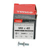 TIMCO Roofing Bolts & Square Nuts Silver - M8 x 40 Thumbnail