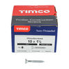 TIMCO Twin-Threaded Countersunk Silver Woodscrews - 10 x 1 1/2 Thumbnail