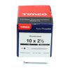 TIMCO Twin-Threaded Countersunk Silver Woodscrews - 10 x 2 1/2 Thumbnail