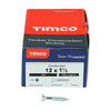 TIMCO Twin-Threaded Countersunk Silver Woodscrews - 12 x 1 1/2 Thumbnail