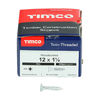 TIMCO Twin-Threaded Countersunk Silver Woodscrews - 12 x 1 1/4 Thumbnail