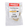 TIMCO Single Robe Hook Polished Brass - 44 x 18mm Thumbnail