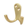 TIMCO Double Robe Hook Polished Brass - 47 x 24mm Thumbnail