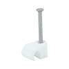 TIMCO Round Cable Clips White - To fit 3.5mm Thumbnail