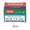 TIMCO Classic Multi-Purpose Countersunk A2 Stainless Steel Woodscrews - 3.5 x 16 Thumbnail