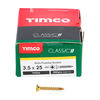 TIMCO Classic Multi-Purpose Countersunk Gold Woodscrews - 3.5 x 25 Thumbnail