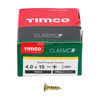 TIMCO Classic Multi-Purpose Countersunk Gold Woodscrews - 4.0 x 16 Thumbnail