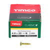 TIMCO Classic Multi-Purpose Countersunk Gold Woodscrews - 4.0 x 20 Thumbnail