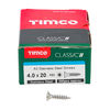 TIMCO Classic Multi-Purpose Countersunk A2 Stainless Steel Woodscrews - 4.0 x 20 Thumbnail