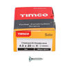 TIMCO Solo Countersunk Silver Woodscrews - 4.0 x 20 Thumbnail