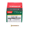 TIMCO Classic Multi-Purpose Countersunk Gold Woodscrews - 4.0 x 35 Thumbnail