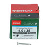 TIMCO Classic Multi-Purpose Countersunk A2 Stainless Steel Woodscrews - 4.0 x 35 Thumbnail