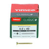 TIMCO Classic Multi-Purpose Countersunk Gold Woodscrews - 4.0 x 40 Thumbnail