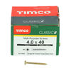 TIMCO Classic Multi-Purpose Pan Head Gold Woodscrews - 4.0 x 40 Thumbnail