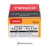 TIMCO Solo Pan Head Silver Woodscrews - 4.0 x 40 Thumbnail