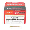 TIMCO C2 Clamp-Fix Multi-Purpose Premium Countersunk Gold Woodscrews - 4.0 x 45 Thumbnail