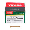 TIMCO Classic Multi-Purpose Countersunk Gold Woodscrews - 4.0 x 45 Thumbnail