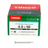 TIMCO Classic Multi-Purpose Countersunk A4 Stainless Steel Woodscrews - 4.0 x 50 Thumbnail