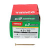 TIMCO C2 Strong-Fix Multi-Purpose Premium Countersunk Gold Woodscrews - 4.0 x 60 Thumbnail