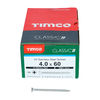 TIMCO Classic Multi-Purpose Countersunk A2 Stainless Steel Woodscrews - 4.0 x 60 Thumbnail