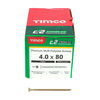 TIMCO C2 Strong-Fix Multi-Purpose Premium Countersunk Gold Woodscrews - 4.0 x 80 Thumbnail