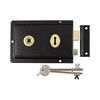 TIMCO Rim Sash Lock Fluted Black - 156 x 106mm Thumbnail