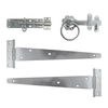 TIMCO Side Gate Kit Medium Tee Hinges Ring Latch & Brenton Padbolt Hot Dipped Galvanised - 18" Thumbnail