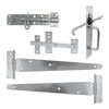 TIMCO Side Gate Kit Medium Tee Hinges Suffolk Latch & Brenton Padbolt Hot Dipped Galvanised - 18" Thumbnail