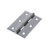 TIMCO Butt Hinges Fixed Pin (1838) Steel Satin Chrome - 75 x 50 Thumbnail