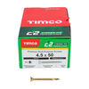 TIMCO C2 Strong-Fix Multi-Purpose Premium Countersunk Gold Woodscrews - 4.5 x 50 Thumbnail