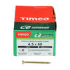 TIMCO C2 Strong-Fix Multi-Purpose Premium Countersunk Gold Woodscrews - 4.5 x 60 Thumbnail