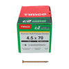 TIMCO C2 Strong-Fix Multi-Purpose Premium Countersunk Gold Woodscrews - 4.5 x 70 Thumbnail