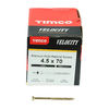 TIMCO Velocity Premium Multi-Use Countersunk Gold Woodscrews - 4.5 x 70 Thumbnail