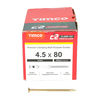 TIMCO C2 Clamp-Fix Multi-Purpose Premium Countersunk Gold Woodscrews - 4.5 x 80 Thumbnail