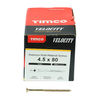 TIMCO Velocity Premium Multi-Use Countersunk Gold Woodscrews - 4.5 x 80 Thumbnail