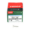 TIMCO Classic Multi-Purpose Countersunk A2 Stainless Steel Woodscrews - 5.0 x 25 Thumbnail