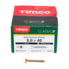 TIMCO Classic Multi-Purpose Countersunk Gold Woodscrews - 5.0 x 40 Thumbnail