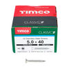 TIMCO Classic Multi-Purpose Countersunk A2 Stainless Steel Woodscrews - 5.0 x 40 Thumbnail