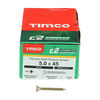 TIMCO C2 Strong-Fix Multi-Purpose Premium Countersunk Gold Woodscrews - 5.0 x 45 Thumbnail