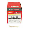 TIMCO C2 Strong-Fix Multi-Purpose Premium Countersunk Gold Woodscrews - 5.0 x 60 Thumbnail