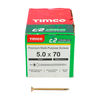 TIMCO C2 Strong-Fix Multi-Purpose Premium Countersunk Gold Woodscrews - 5.0 x 70 Thumbnail