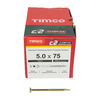 TIMCO C2 Clamp-Fix Multi-Purpose Premium Countersunk Gold Woodscrews - 5.0 x 75 Thumbnail